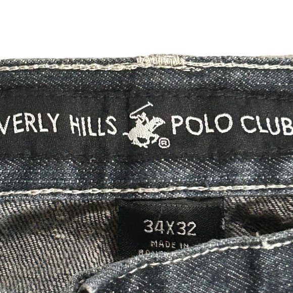 Beverly Hills Polo Club Denim Jeans Men's 34x32 Straight Leg Cotton EUC - Picture 9 of 15